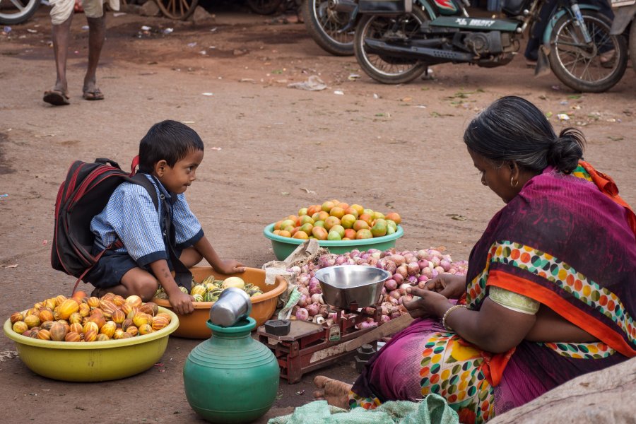 Marché de Badami en Inde