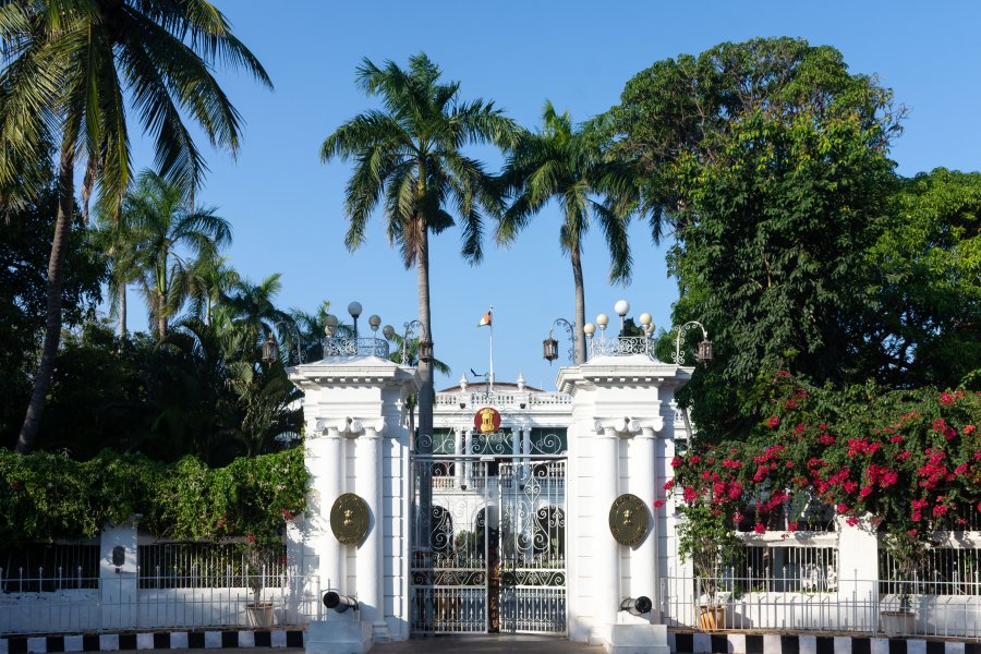 Bâtiment colonial à Pondichéry, Inde