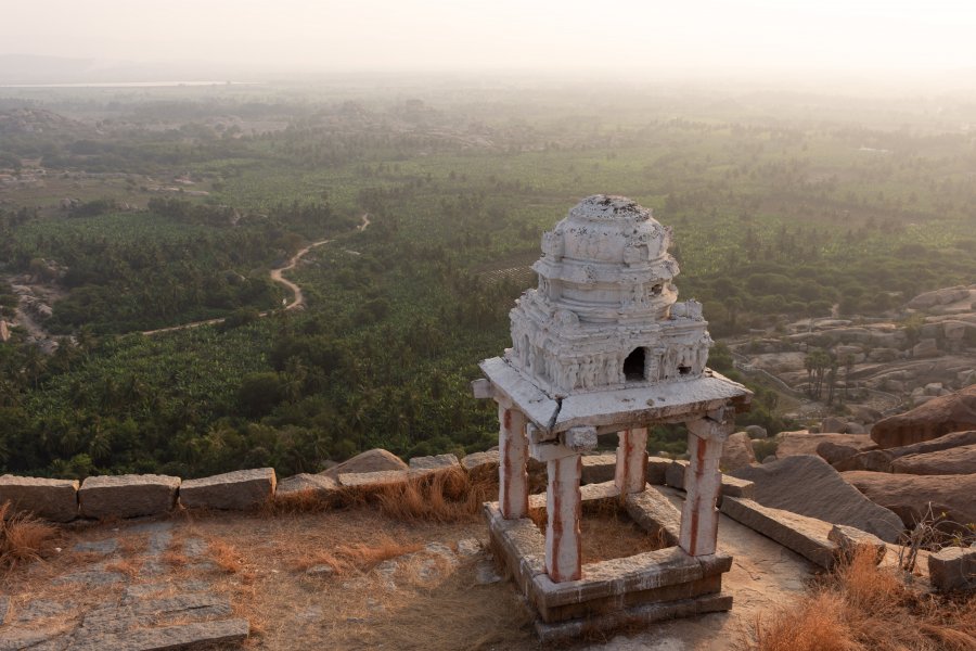 Coucher de soleil depuis la colline Matanga, Hampi