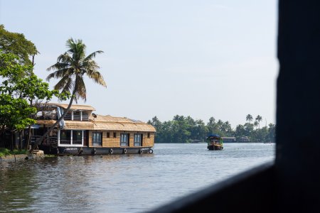 Promenade sur les backwaters d'Alleppey, Kerala, Inde