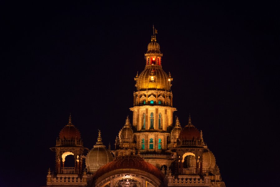 Palais de Mysore de nuit, Inde