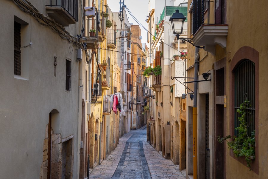 Rue de Tarragone en Espagne