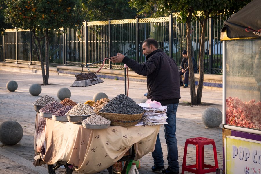 Vendeur à Asilah, Maroc