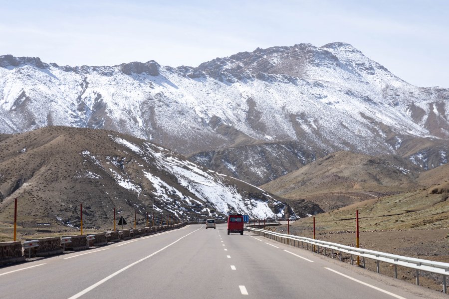 Montagnes de l'Atlas enneigées, Maroc