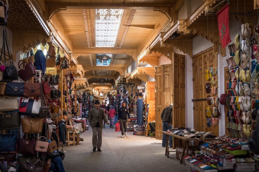 Souk d'artisanat à Rabat, Maroc