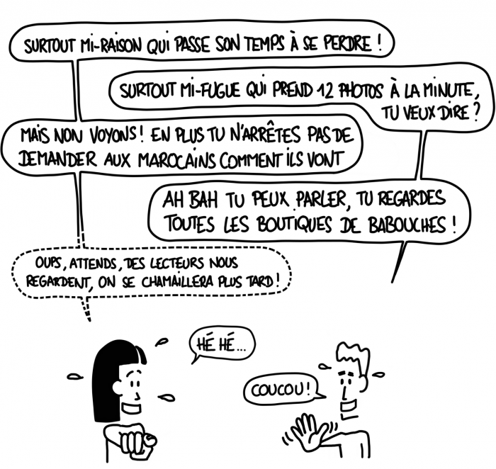 Dessin : qui est le touriste le plus lent entre Mi-fugue et Mi-raison ?