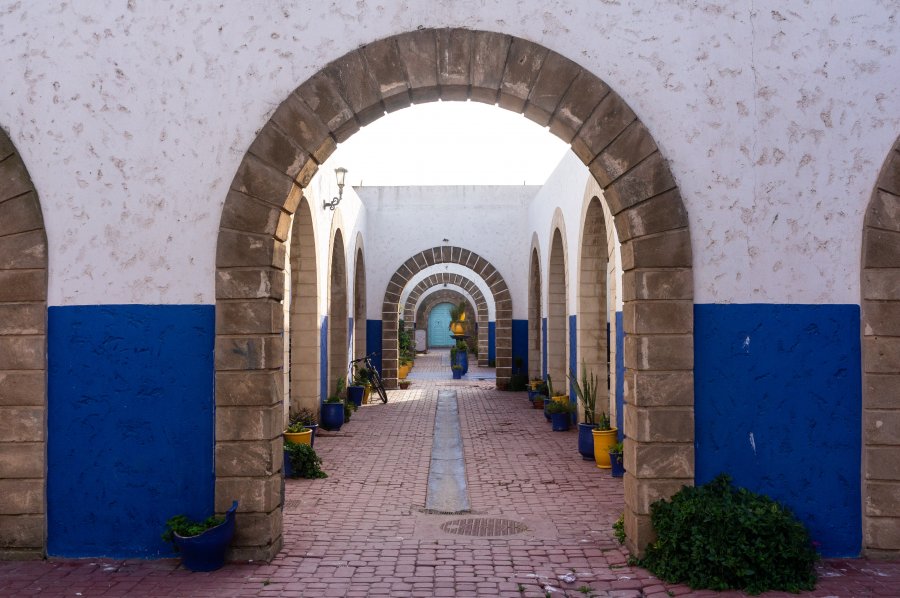 Quartier rénové à Essaouira