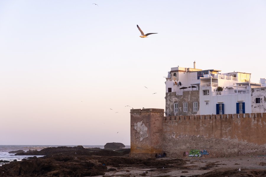 Remparts d'Essaouira au lever du soleil