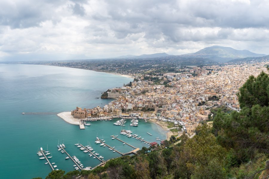 Vue panoramique sur Castellammare del Golfo, Sicile