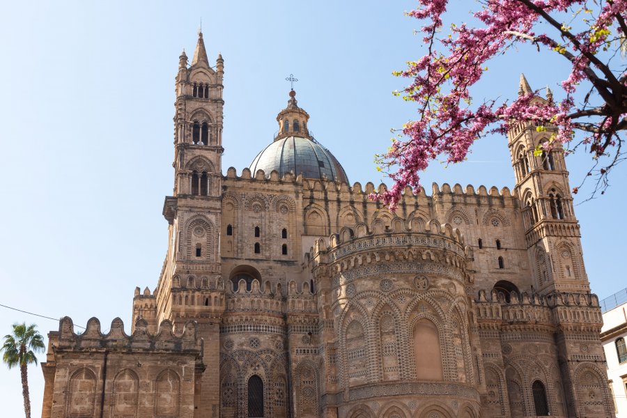 Cathédrale de Palerme au printemps