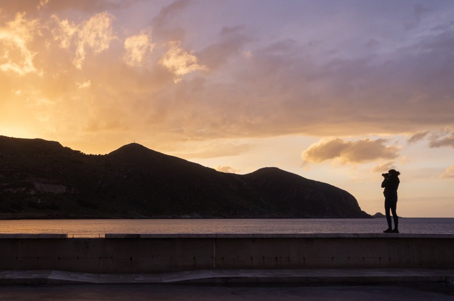 Coucher de soleil sur l'île de Favignana