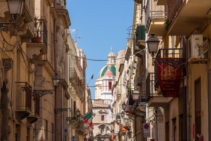 Ville de Trapani en Sicile, Italie