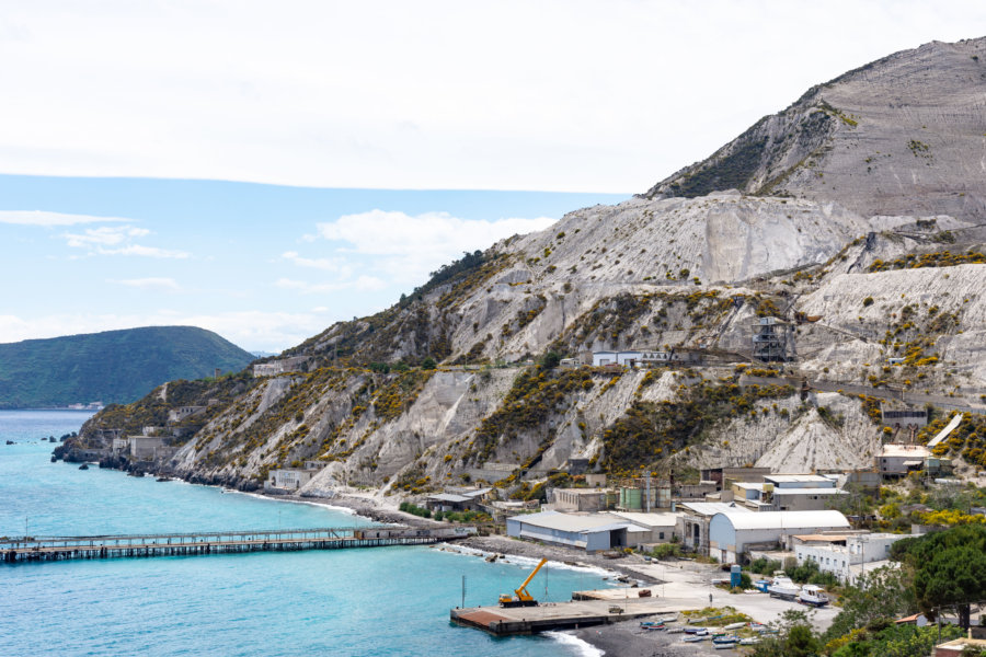 Carrières de pierre ponce à Porticello, Lipari