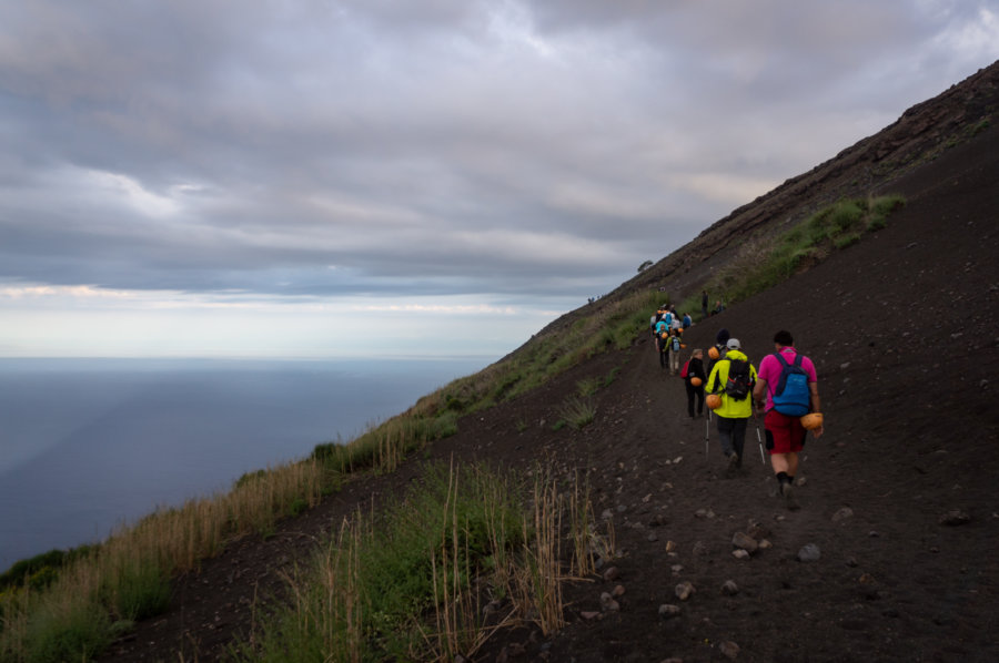 Randonnée sur le volcan Stromboli, Italie