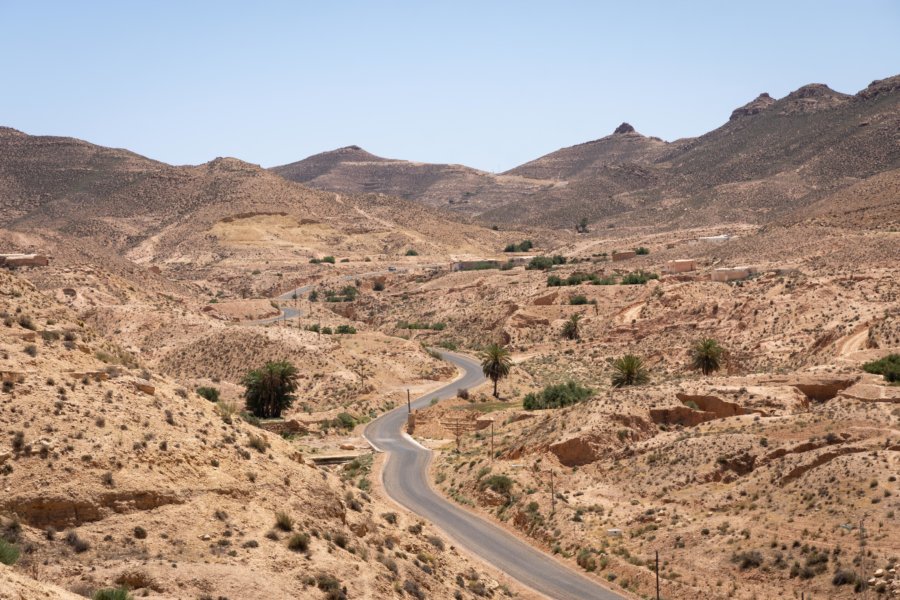 Désert de pierres au sud de la Tunisie