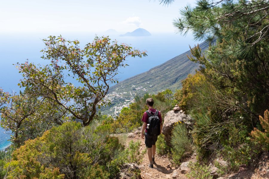 Randonnée sur le Monte Fossa delle Felci, Salina