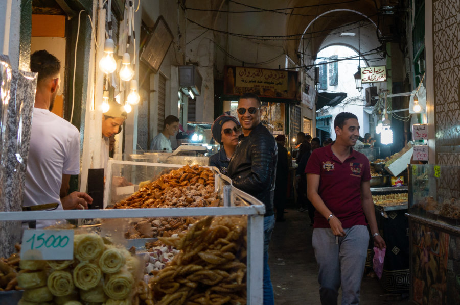 Sucreries au souk de Tunis