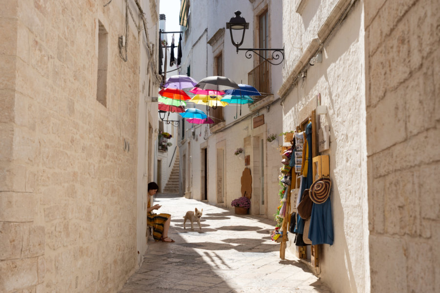 Village blanc de Locorotondo en Italie