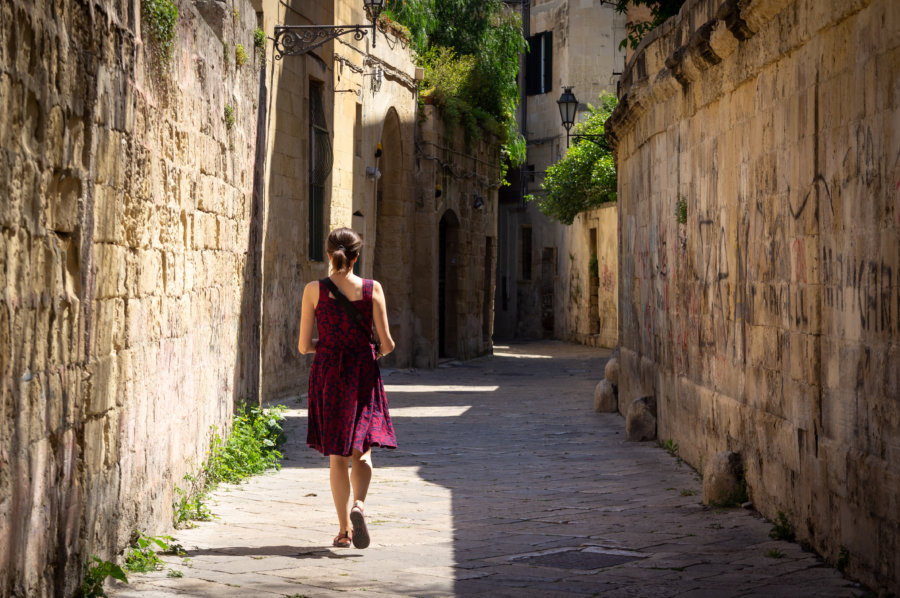 Touriste à Lecce en Italie