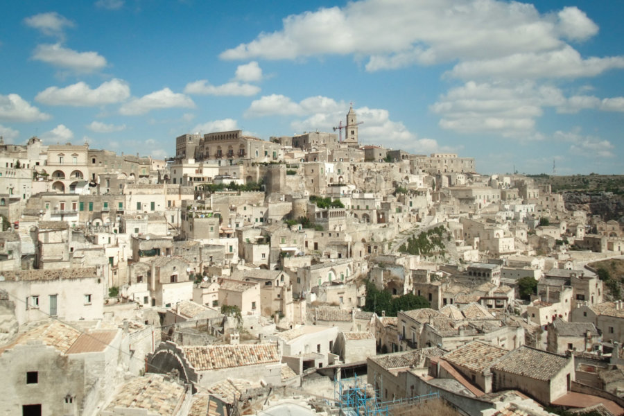 Ville de Matera dans les Pouilles en Italie