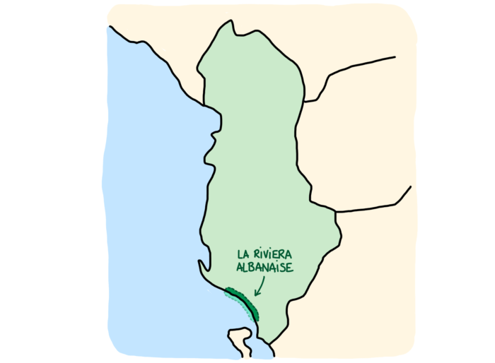 Carte Riviera albanaise