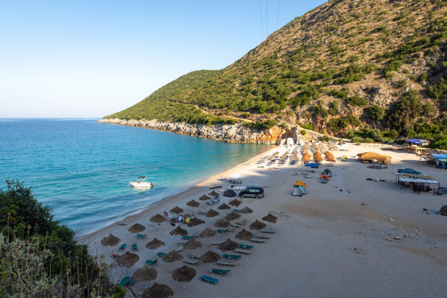 Plage de Gjipe en Albanie