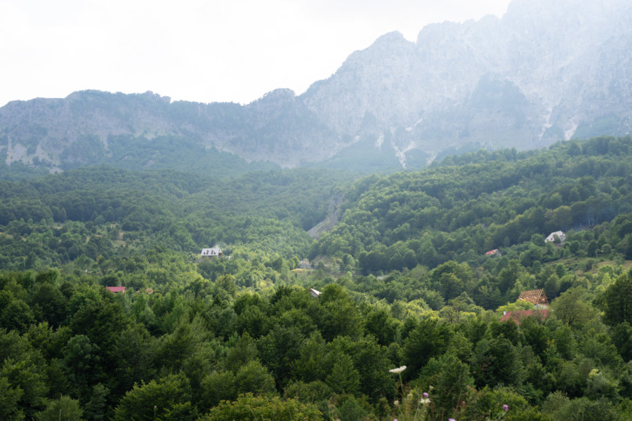 Paysage à Theth en Albanie