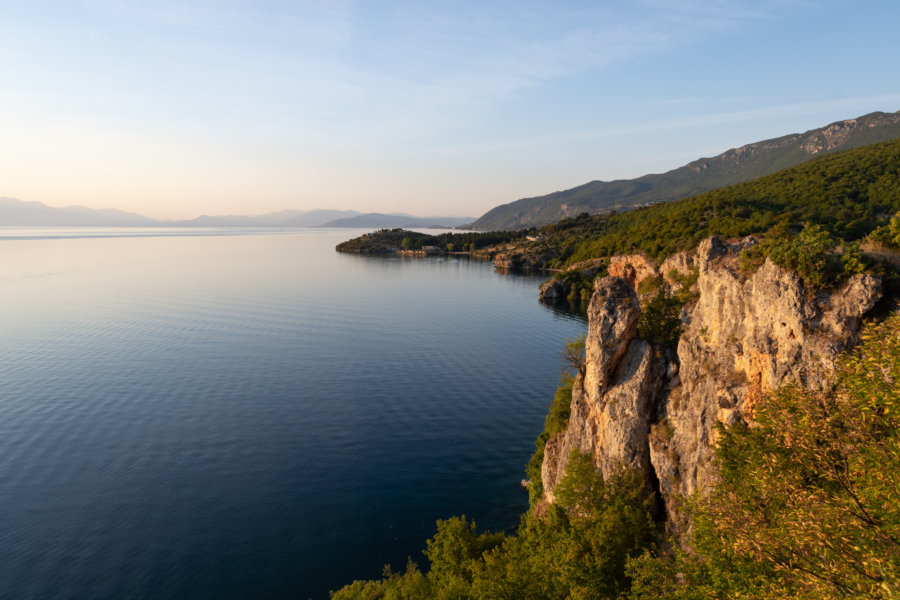 Coucher de soleil sur le lac d'Ohrid