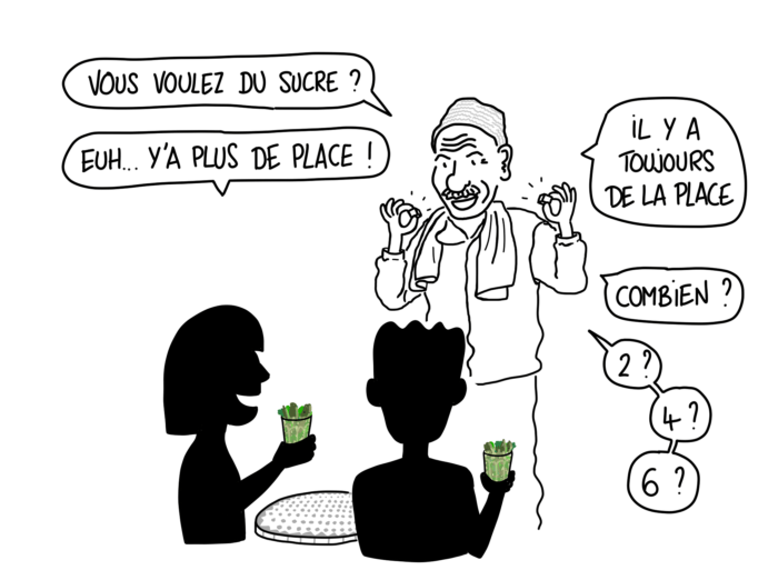 Dessin : les infusions d'Abdullah à Fès