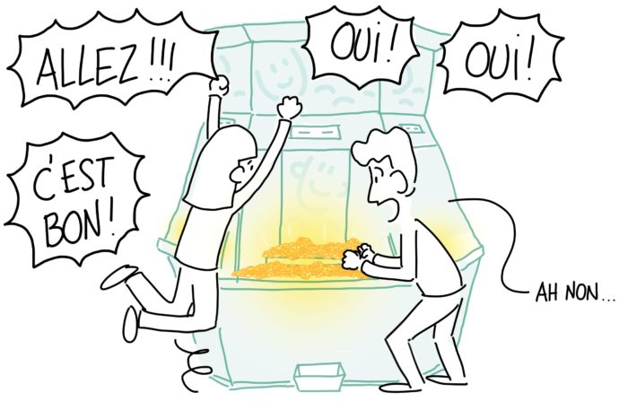 Dessin : machines à sous en Angleterre