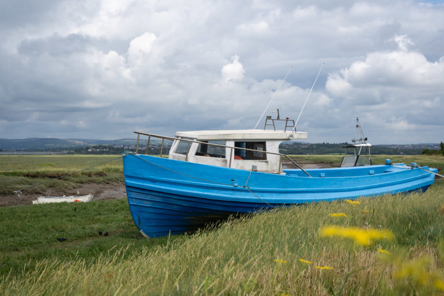 Bateau abandonné à Crofty, Gower, Pays de Galles