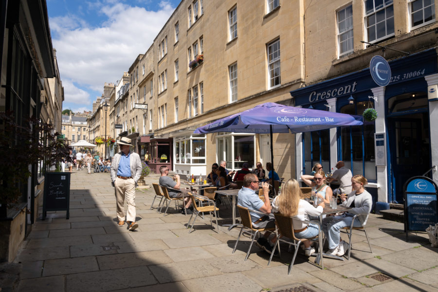 Visite de Bath entre le Royal Crescent et The Circus