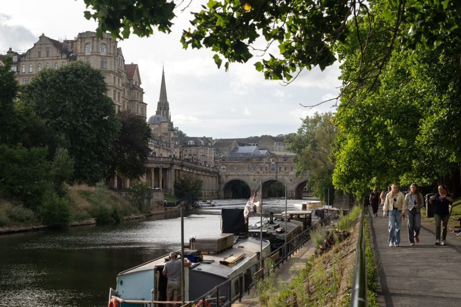 Visite de bath : Pulteney bridge et rivière Avon