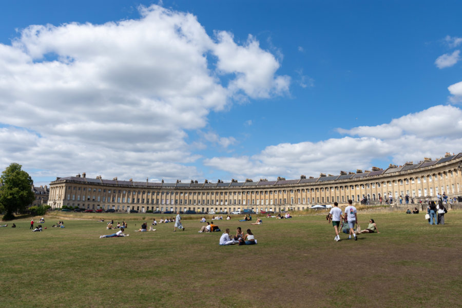 Visite de Bath l'été : le royal crescent