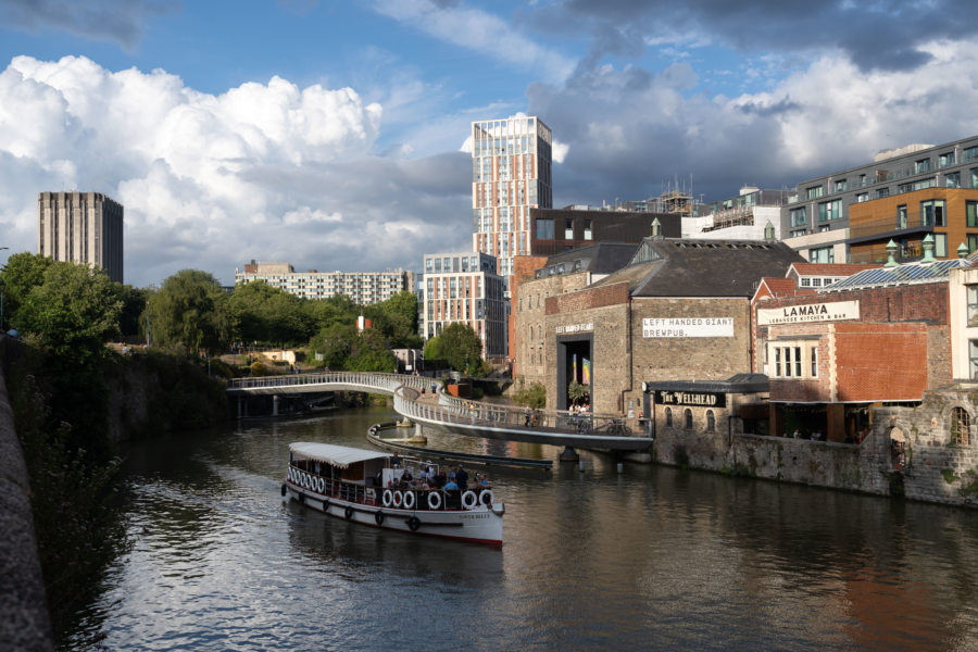 Castle bridge et rivière à Bristol, Angleterre