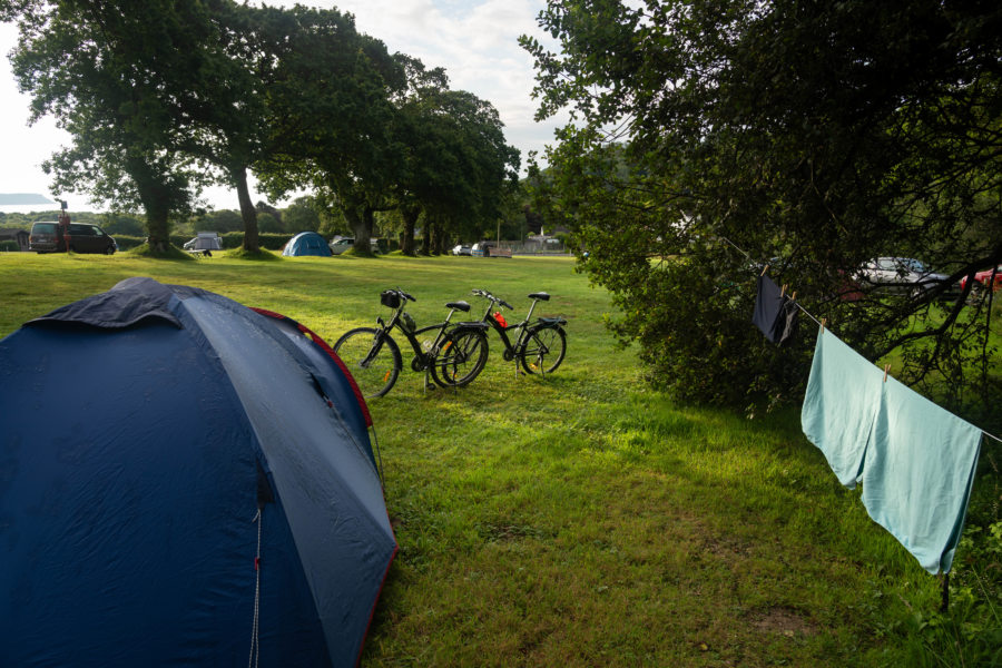 Camping et vélo à Oxwich, Gower, Pays de Galles