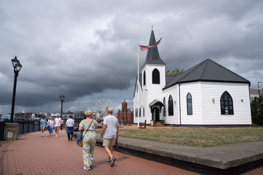 Eglise norvégienne dans la baie de Cardiff au Pays de Galles