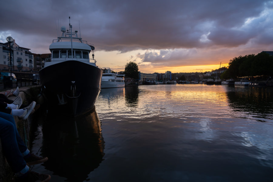 Coucher de soleil à Bristol, Angleterre