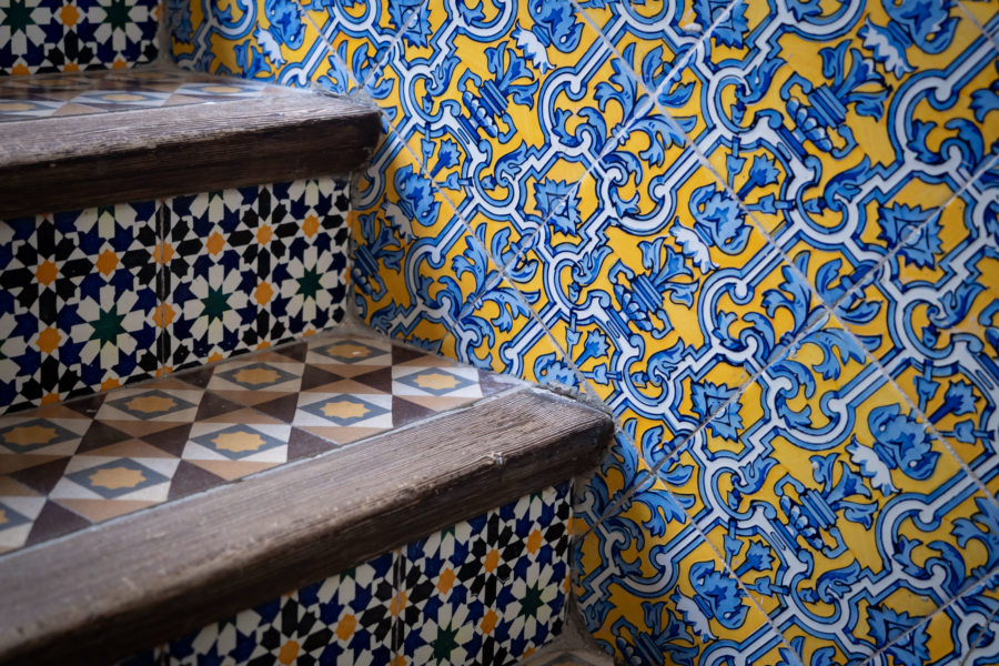 Détail des mosaïques d'une vieille maison marocaine