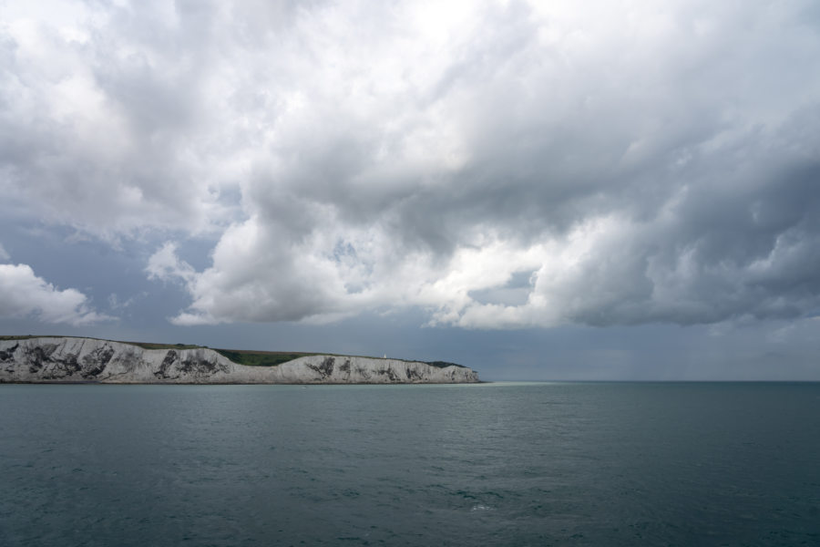 Côte de Douvres depuis le ferry de Calais
