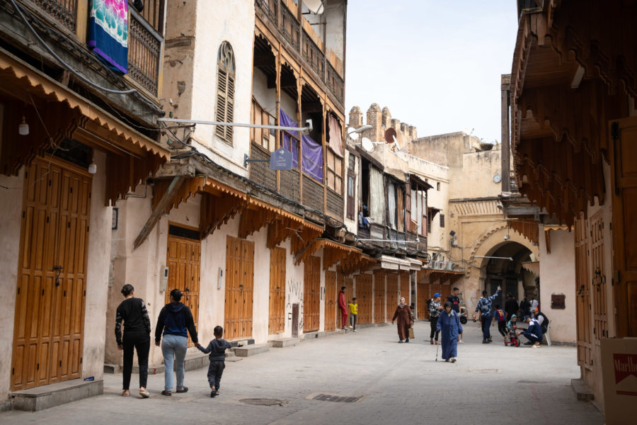 Quartier juif près du palais royal à Fès