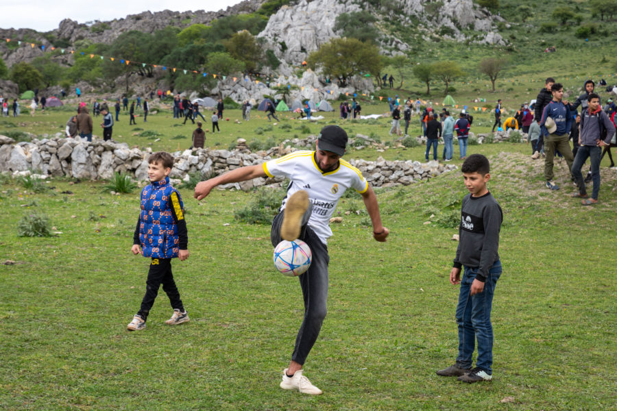 Foot sur le Monte Blanco près de Tetouan