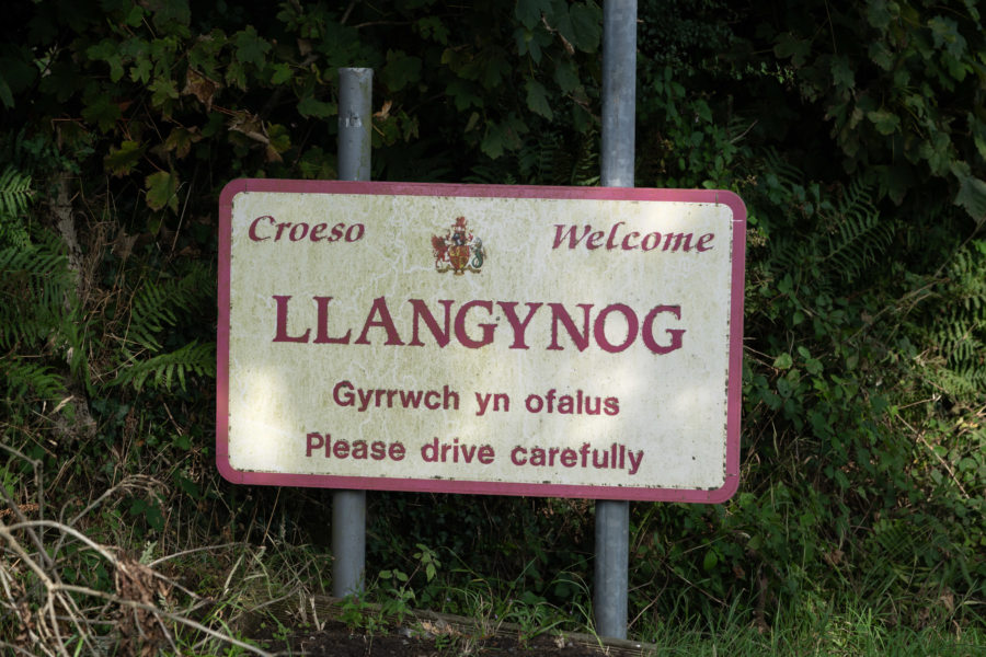 Langue gallois sur un panneau