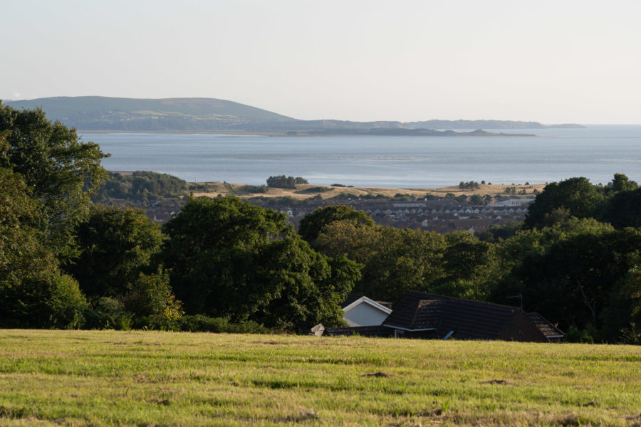 Vue du camping de Llanelli sur la mer