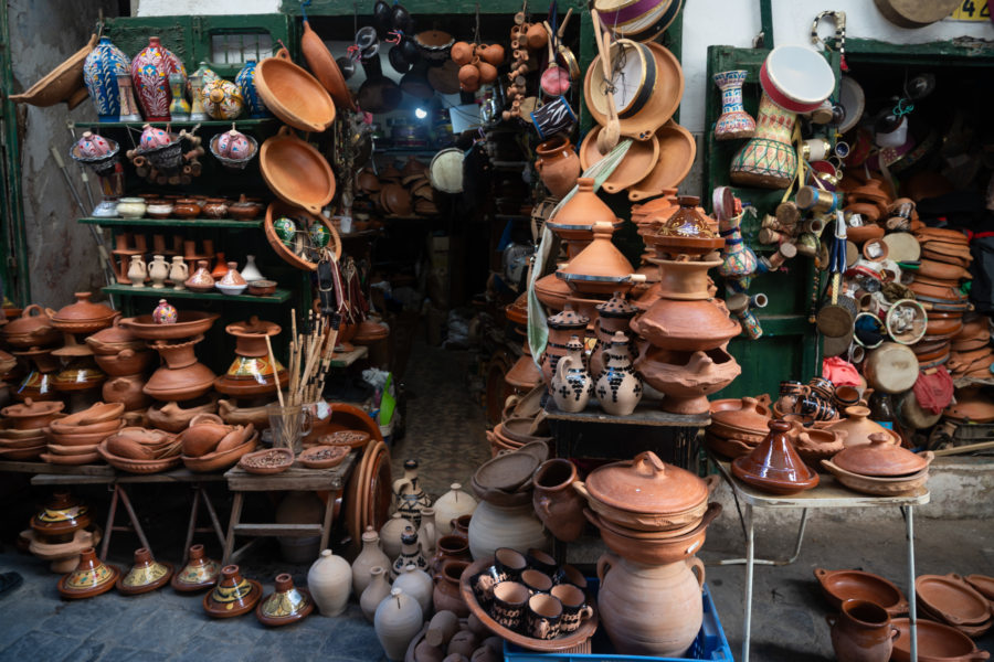 Magasin de plats à tajines à Tetouan
