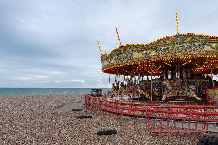 Manège sur la plage de Brighton
