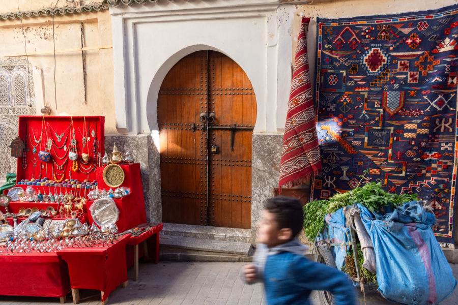 Médina de Fès : bijoux et tapis
