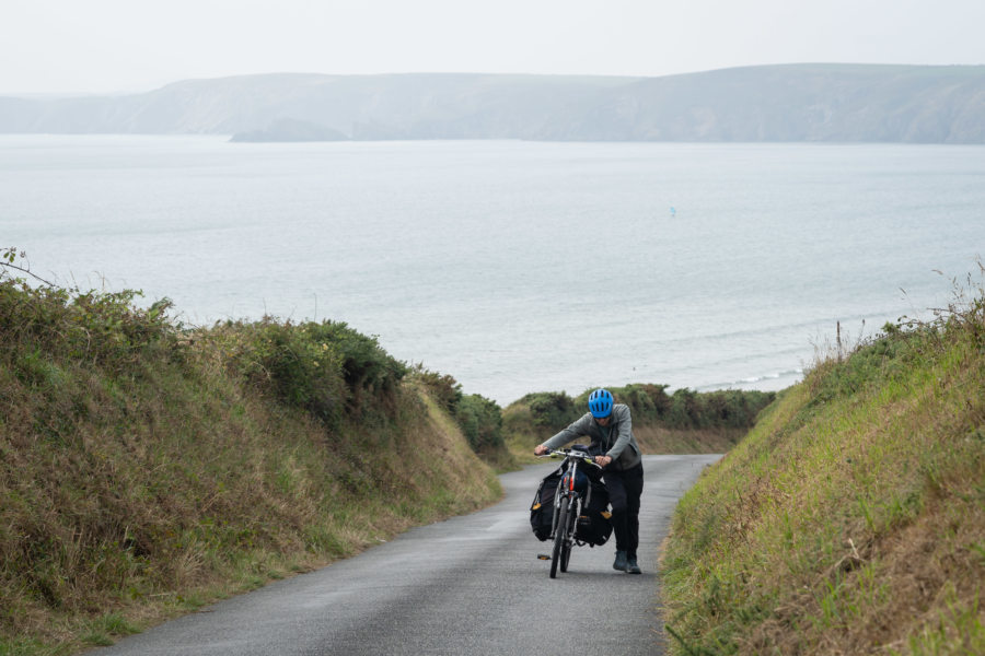 Montées à vélo au Pays de Galles entre Newgale et Broad Haven