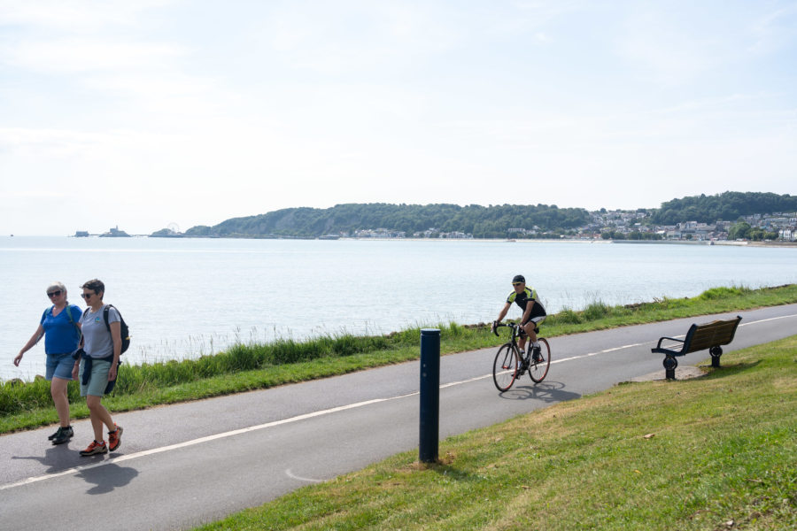 Vélo au Pays de Gales près de la baie de Swansea