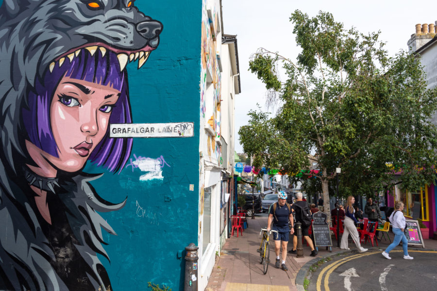 North Laine : street art à Brighton